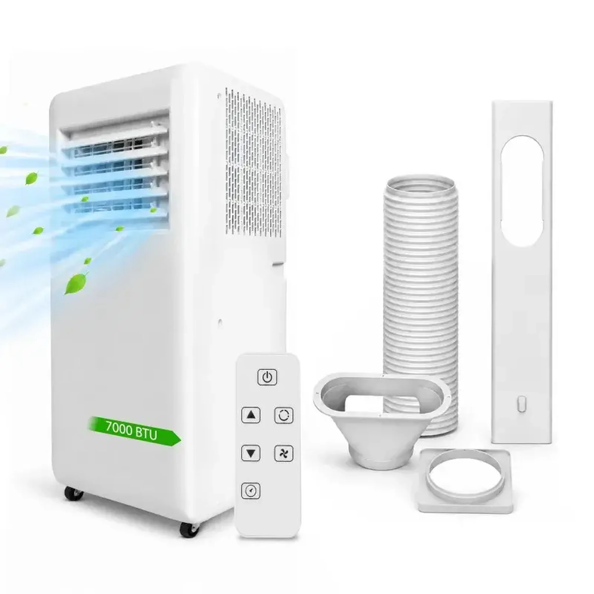 Voir la diapositive 1 : Climatiseur Portable - Blanc - 7000 Btu - 3-en-1 - Silencieux 64 Db
