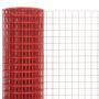Voir la diapositive 3 : VIDAXL Grillage Acier avec revetement en PVC 25x0,5 m Rouge