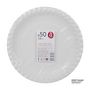 Voir la diapositive 1 : ACTUEL Assiettes à dessert en carton blanc 18cm compostables x50