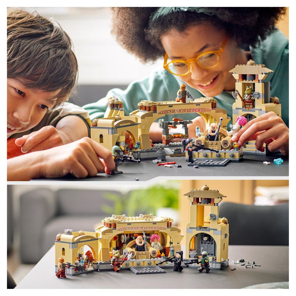 LEGO Star Wars 75326 - La Salle du Trône de Boba Fett, Jouet à Construire Pour les Enfants de 9 Ans et Plus, Avec le Palais de Jabba et 7 Minifigures