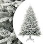 Voir la diapositive 1 : VIDAXL Sapin de Noël artificiel a flocons de neige Vert 240 cm PVC/PE