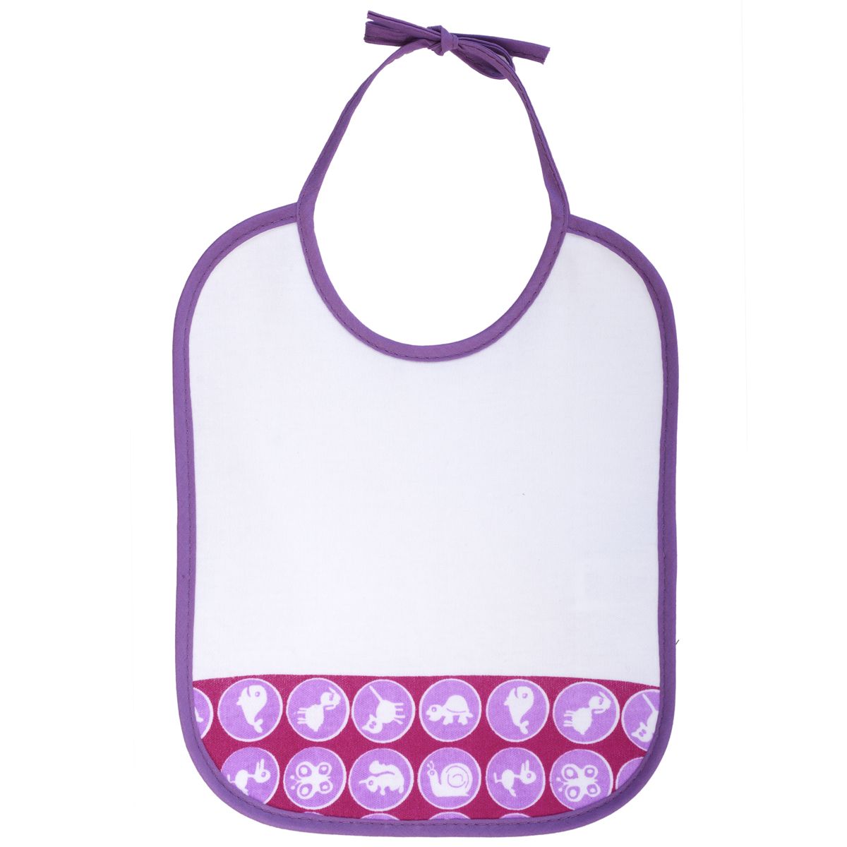 POUCE Lot de 7 bavoirs à lacet 20 x 25 cm