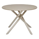 HESPERIDE Table de jardin ronde en aluminium 4 places NEBULLIA. Coloris disponibles : Beige, Vert