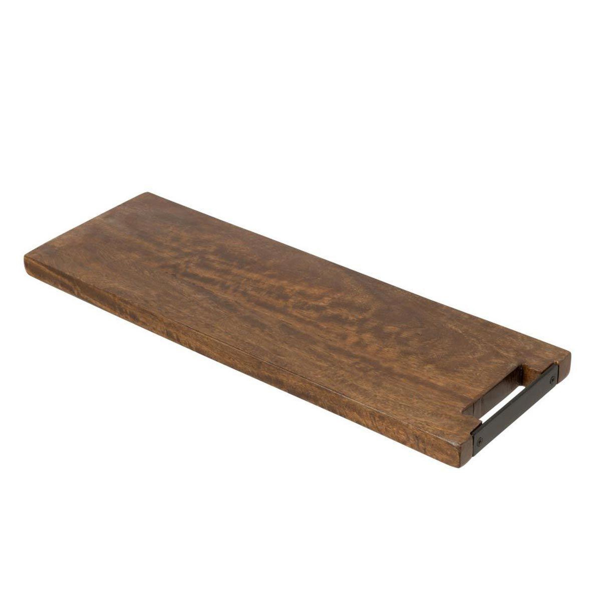 Voir la diapositive 1 : J-LINE Planche à Découper en Bois  Longue  60cm Marron