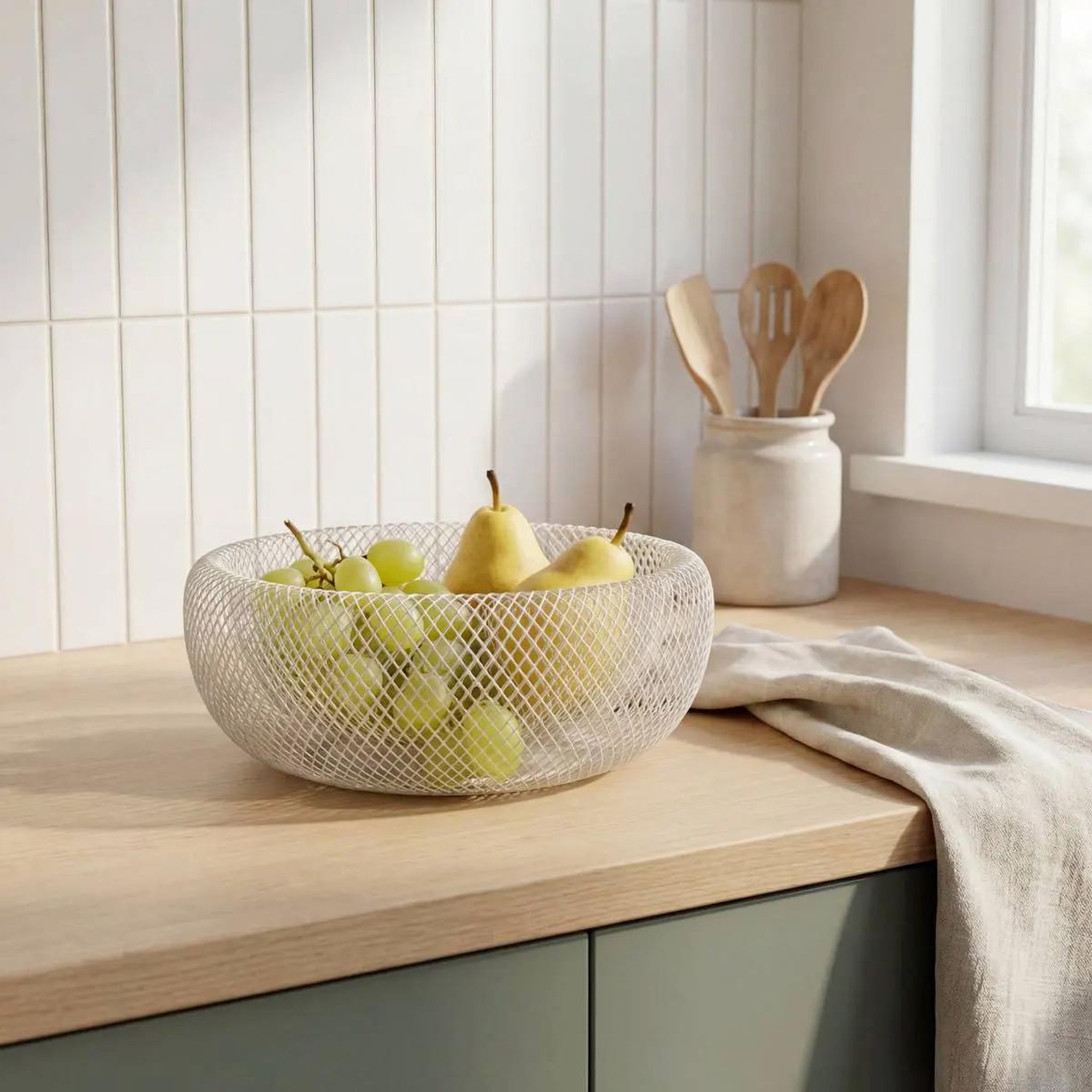 Voir la diapositive 2 : FIVE Corbeille à Fruits  Meyaj  27cm Beige