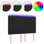 Voir la diapositive 2 : VIDAXL Tete de lit a LED Noir 144x5x118/128 cm Velours