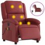 Voir la diapositive 2 : VIDAXL Fauteuil de massage inclinable electrique rouge bordeaux