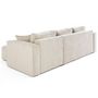 Voir la diapositive 5 : BEST MOBILIER Topaze - canapé d'angle déhoussable réversible 4 places en velours texturé
