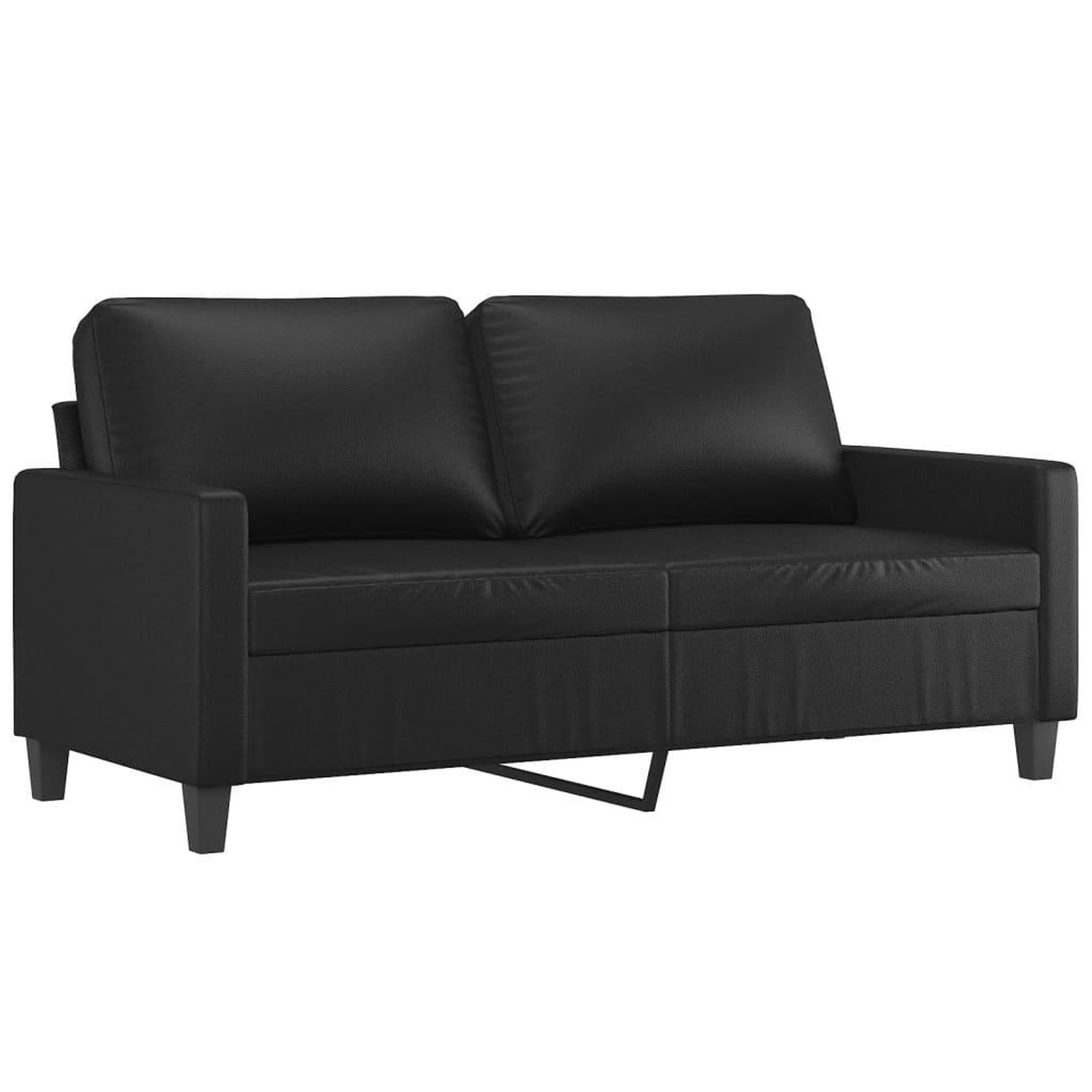 Voir la diapositive 4 : VIDAXL Ensemble de canapes 3 pcs avec coussins Noir Similicuir