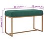 Voir la diapositive 5 : VIDAXL Banc 80 cm Vert Velours