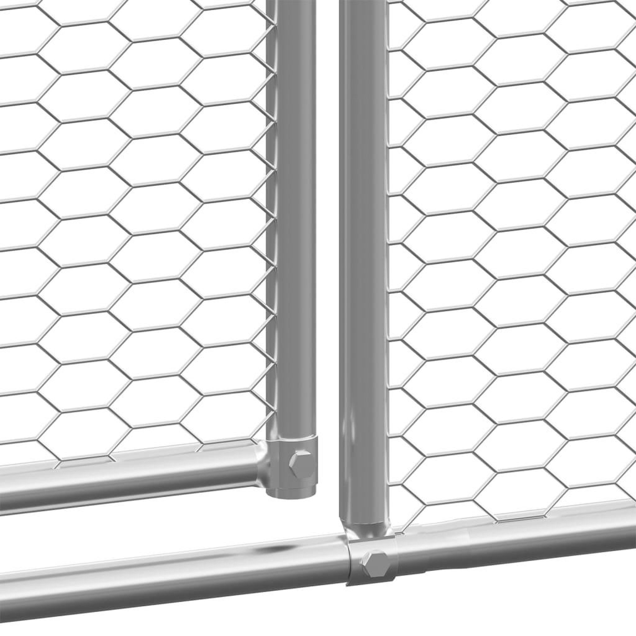 Voir la diapositive 4 : VIDAXL Poulailler d'exterieur 3x6x2 m Acier galvanise
