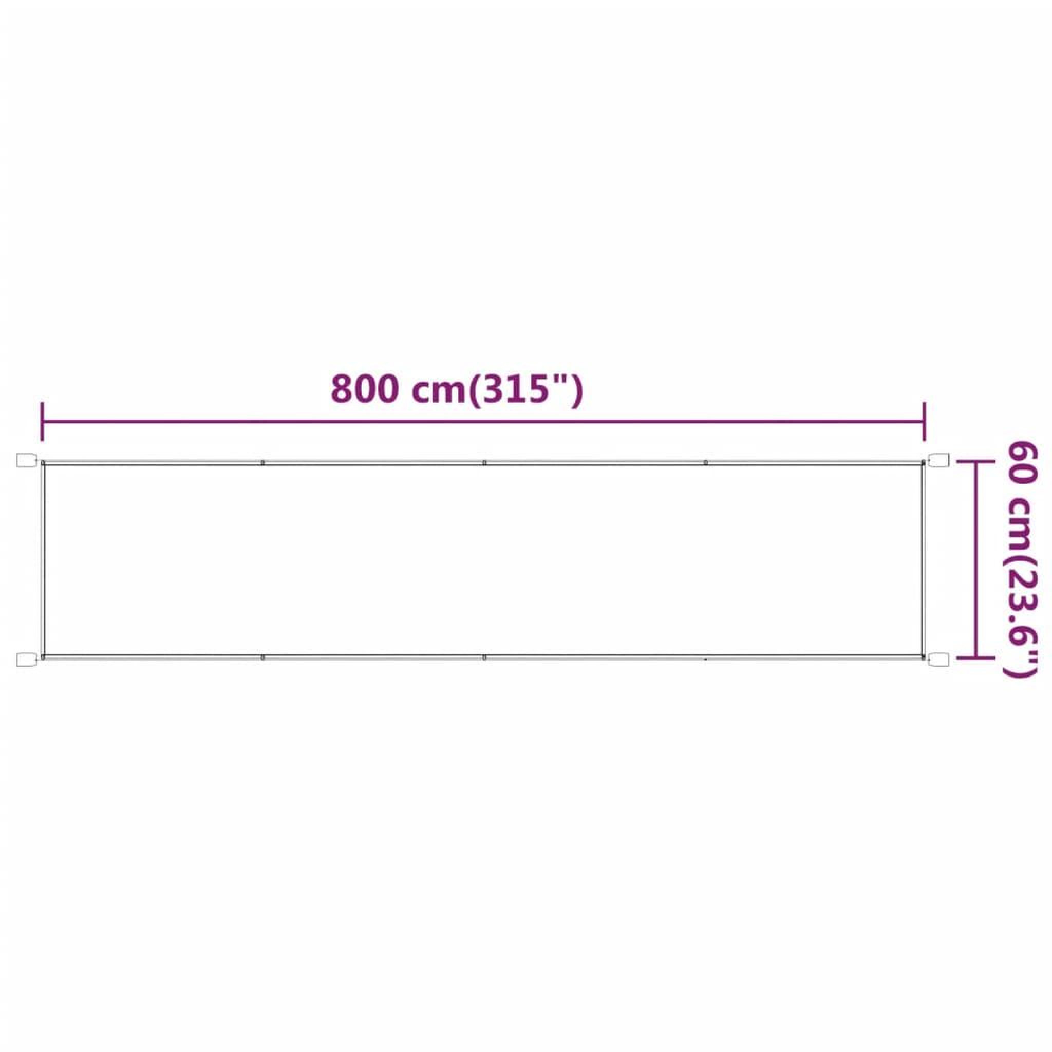 Voir la diapositive 6 : VIDAXL Auvent vertical Anthracite 60x800 cm Tissu oxford