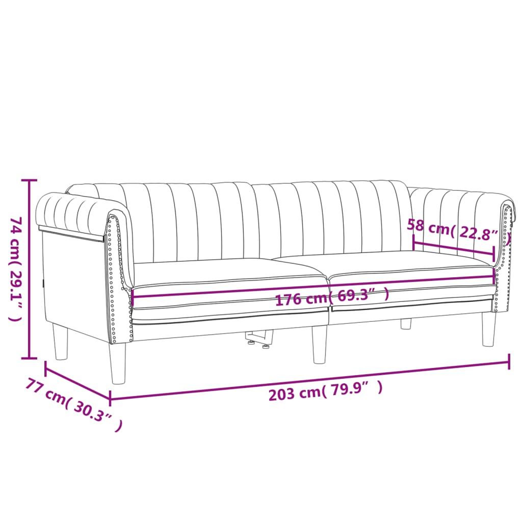 Voir la diapositive 6 : VIDAXL Canape a 3 places noir velours
