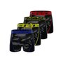 Voir la diapositive 1 : FREEGUN Lot de 4 Boxers homme Aktiv Sport Fluo surpiqûres colorées