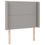 Voir la diapositive 3 : VIDAXL Tete de lit a LED Gris clair 93x16x118/128 cm Tissu