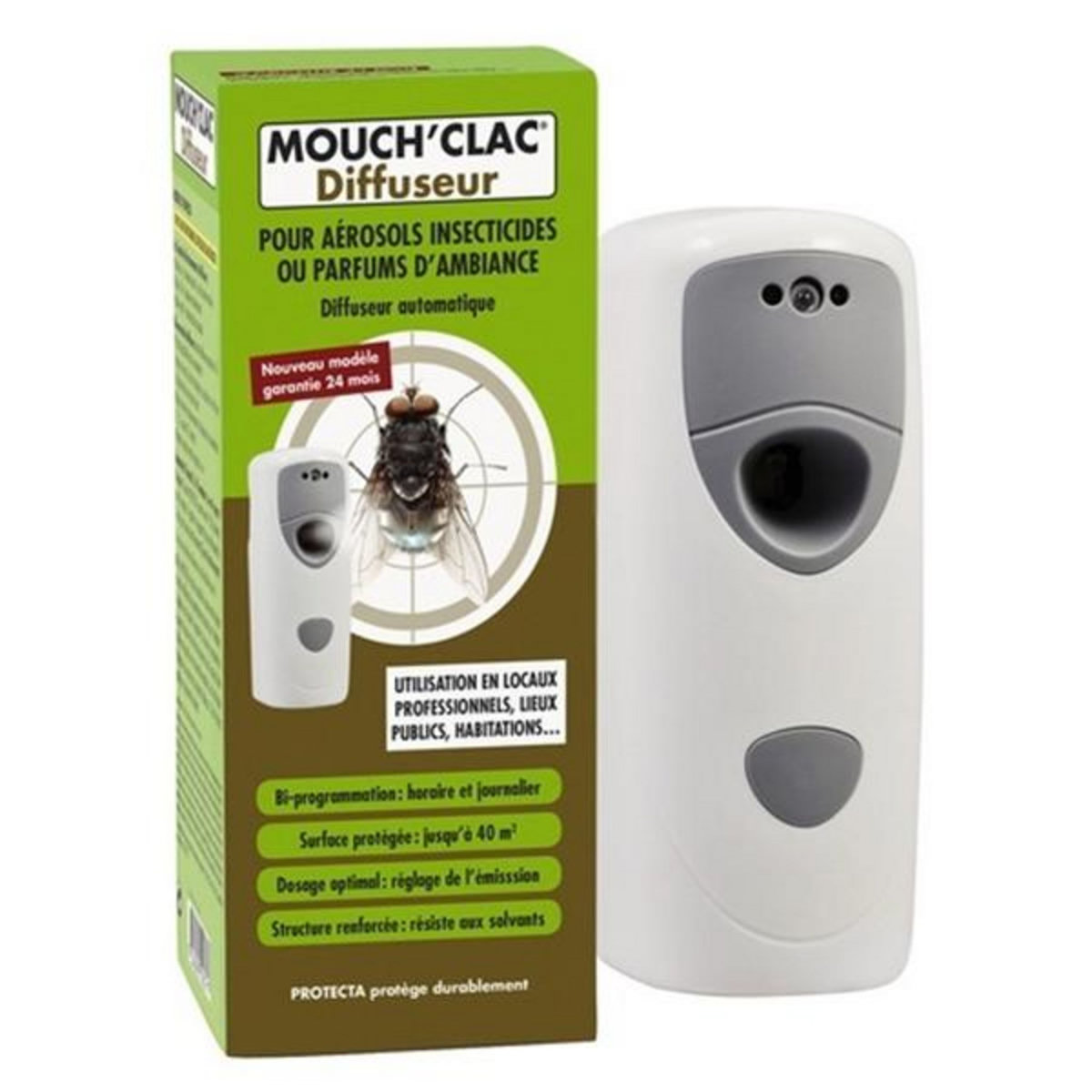 Mouch'clac Diffuseur automatique programmable avec télécommande - i360tc