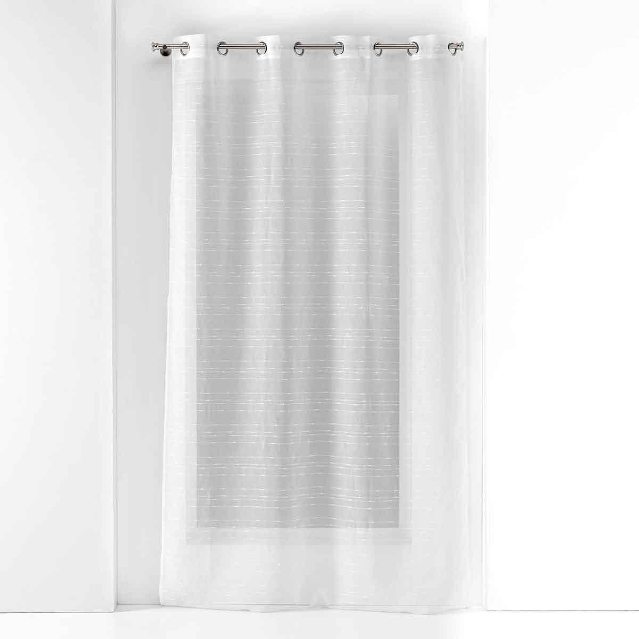 Douceur d'Intérieur Rideau voilage à œillets  opalia  140x280cm blanc