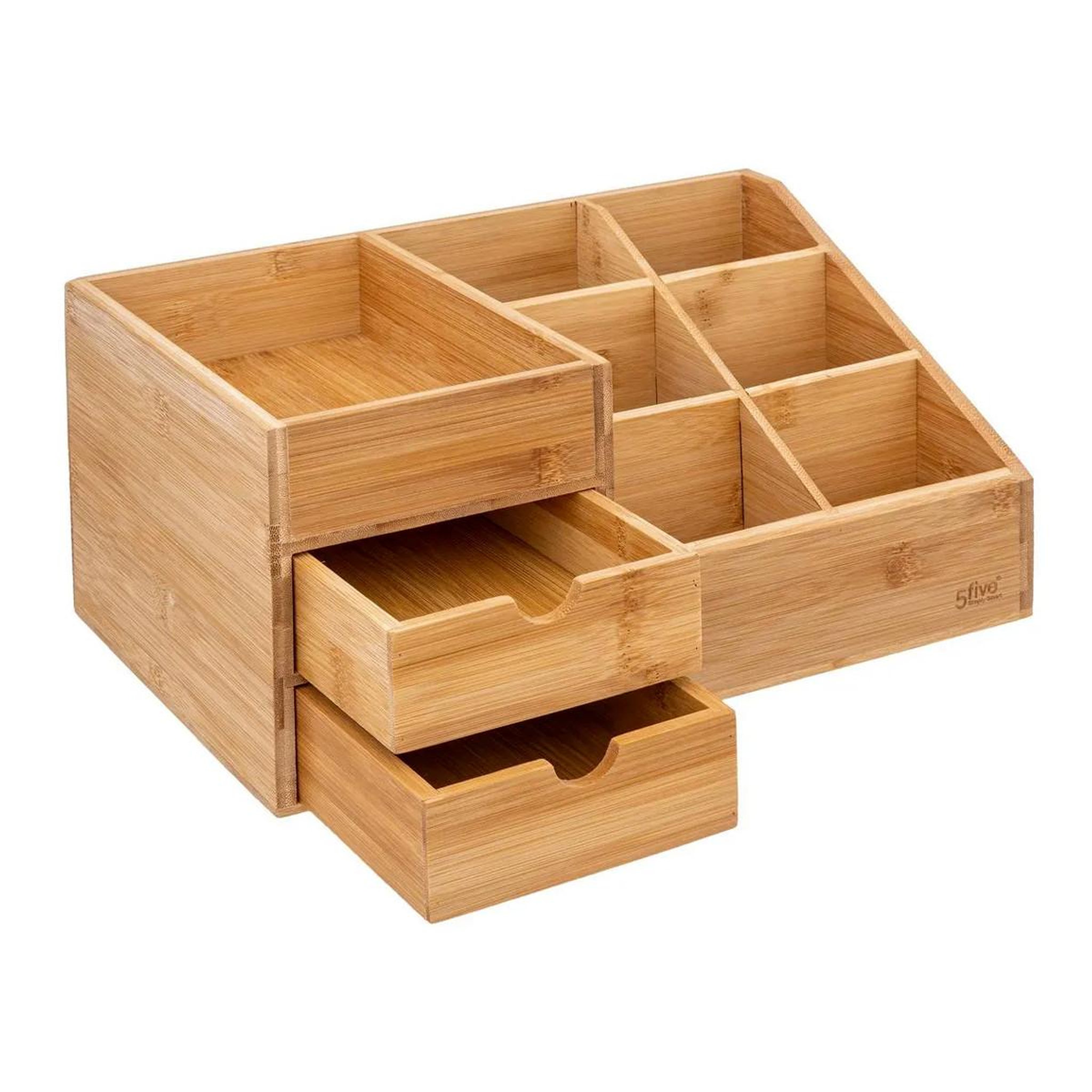 Voir la diapositive 2 : FIVE Organiseur 2 tiroirs  bambou  33cm naturel