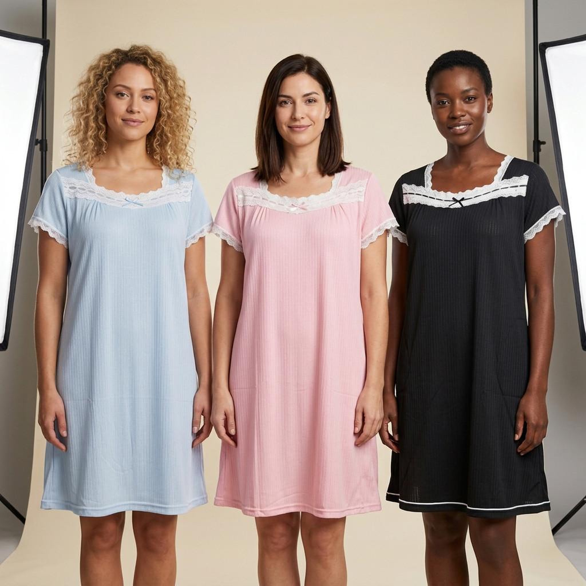 Voir la diapositive 6 : OZABI OZABI Chemise de Nuit Femme Dentelle Ultra Léger
