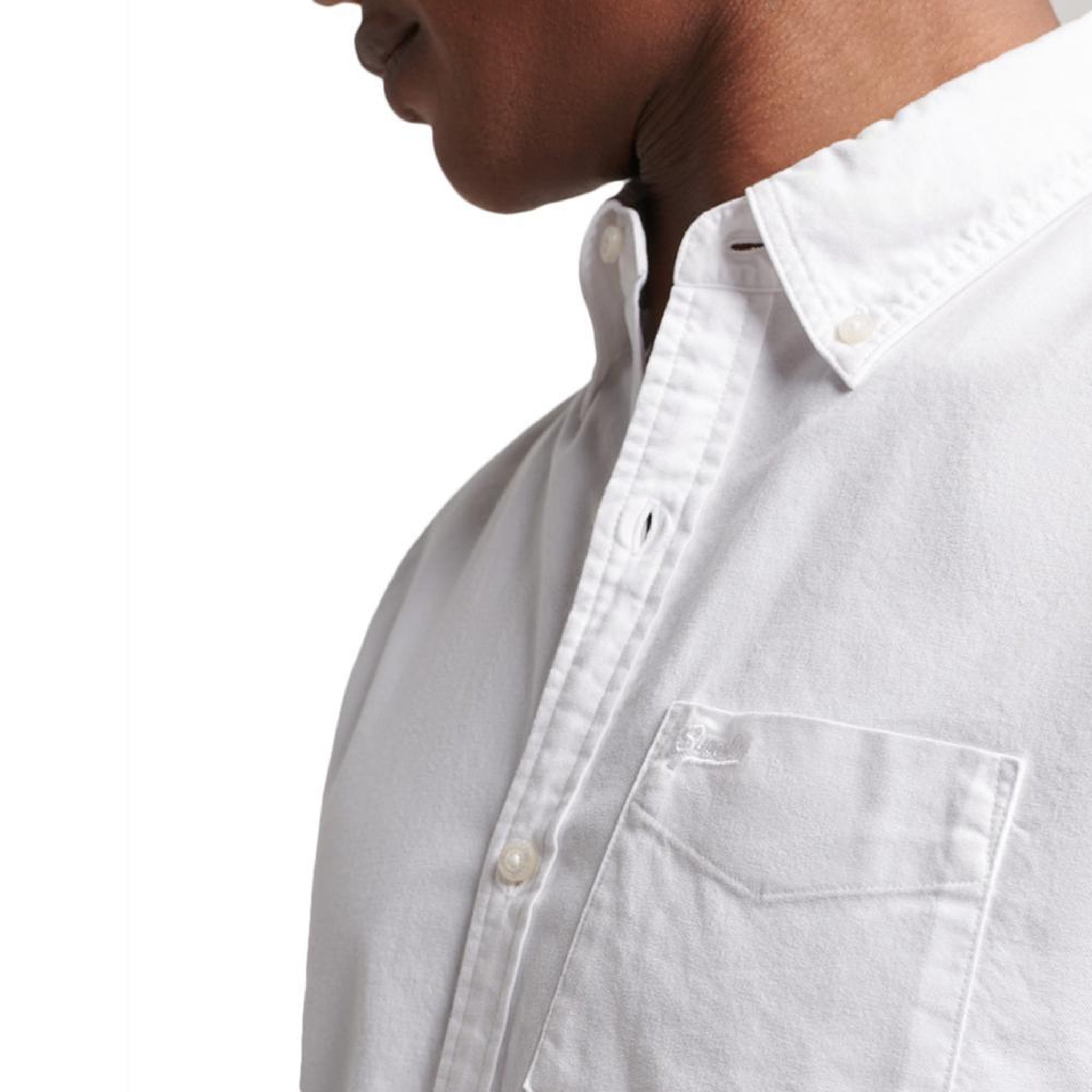 Voir la diapositive 3 : SUPERDRY Chemise Blanche Homme Superdry Vintage Washed