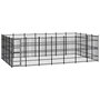 Voir la diapositive 1 : VIDAXL Chenil d'exterieur pour chiens Acier 25,8 m²
