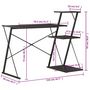 Voir la diapositive 6 : VIDAXL Bureau avec etagere Noir 116x50x93 cm