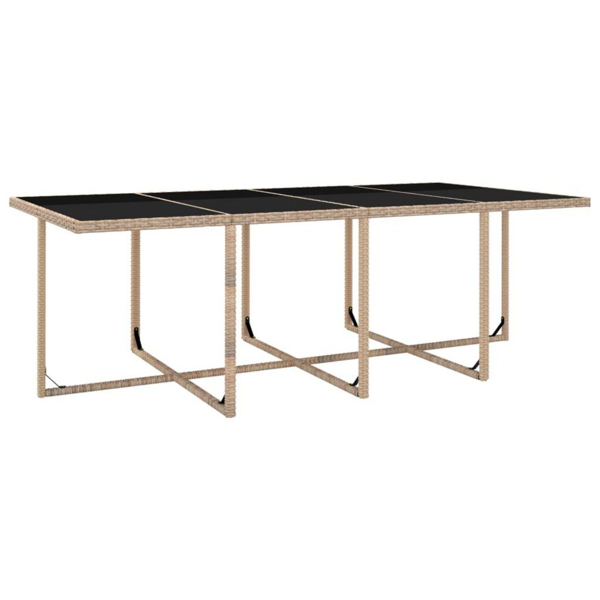 VIDAXL Ensemble a manger d'exterieur et coussins 13 pcs Resine tressee