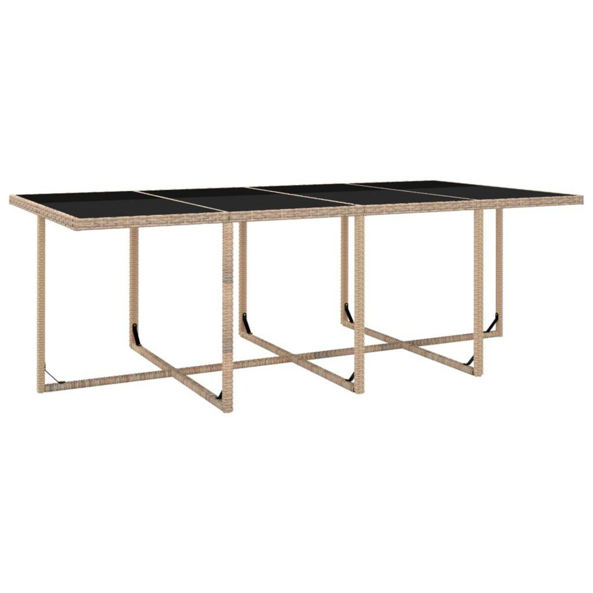 VIDAXL Ensemble a manger d'exterieur et coussins 13 pcs Resine tressee