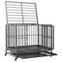 Voir la diapositive 5 : VIDAXL Cage pour chiens avec roues Acier 92x62x76 cm