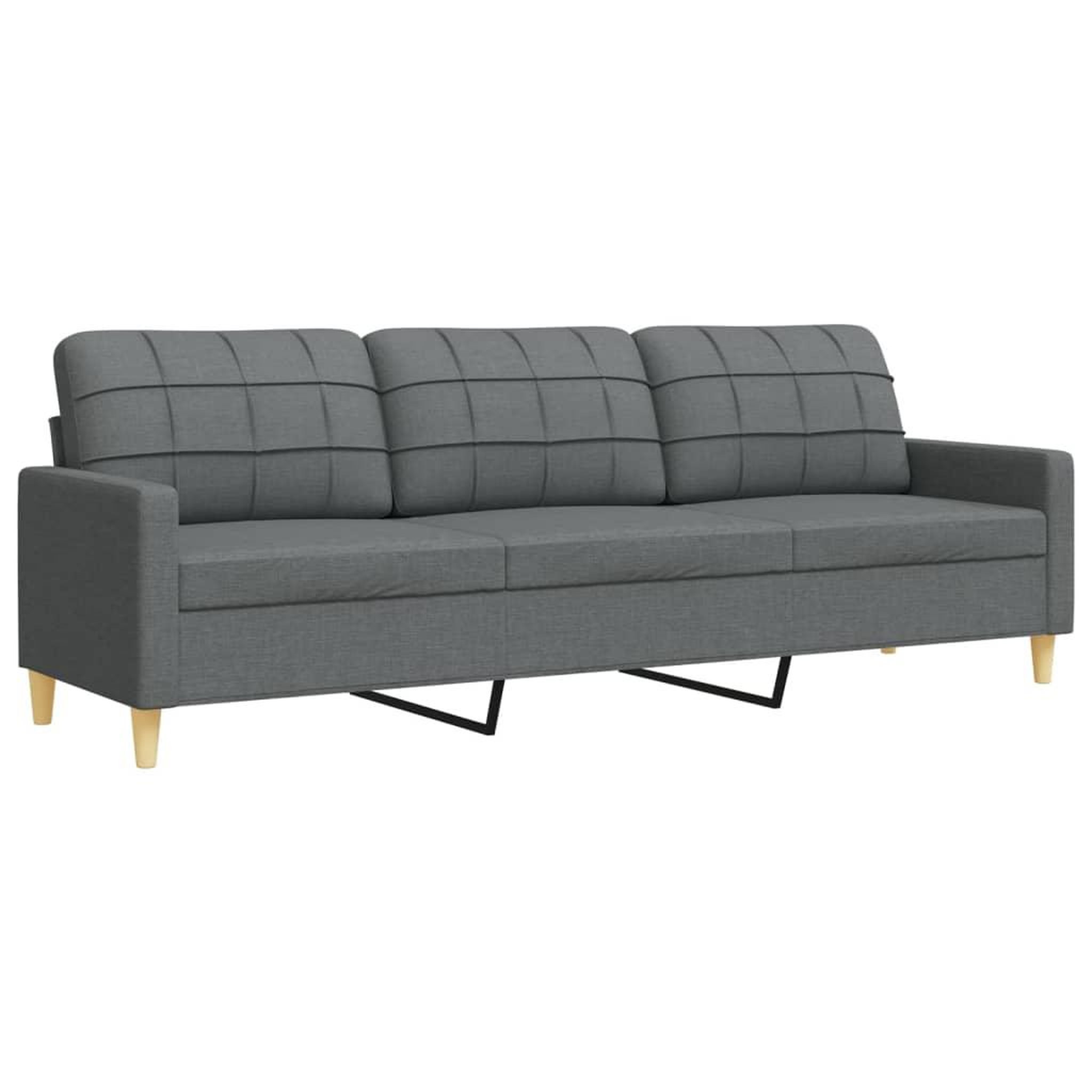 Voir la diapositive 5 : VIDAXL Ensemble de canapes 2 pcs gris fonce tissu