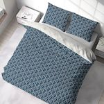 Home collection Parure housse de couette 100%polyester 72gsm flena. Coloris disponibles : Blanc