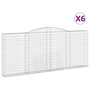 Voir la diapositive 2 : VIDAXL Paniers a gabions arques 6 pcs 400x30x160/180 cm Fer galvanise