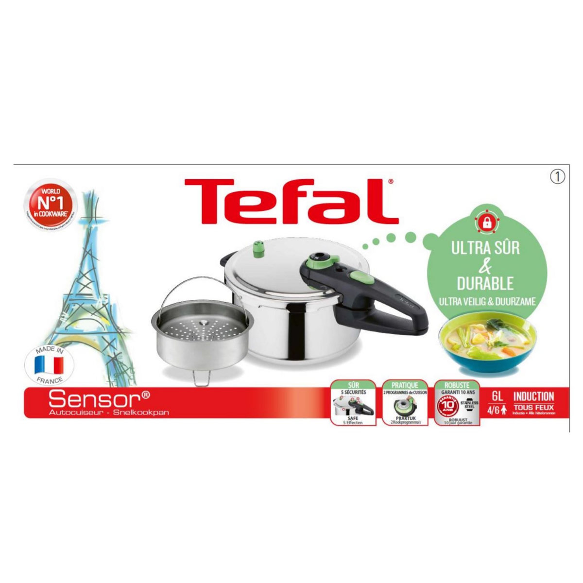 TEFAL Autocuiseur induction SENSOR 6 litres