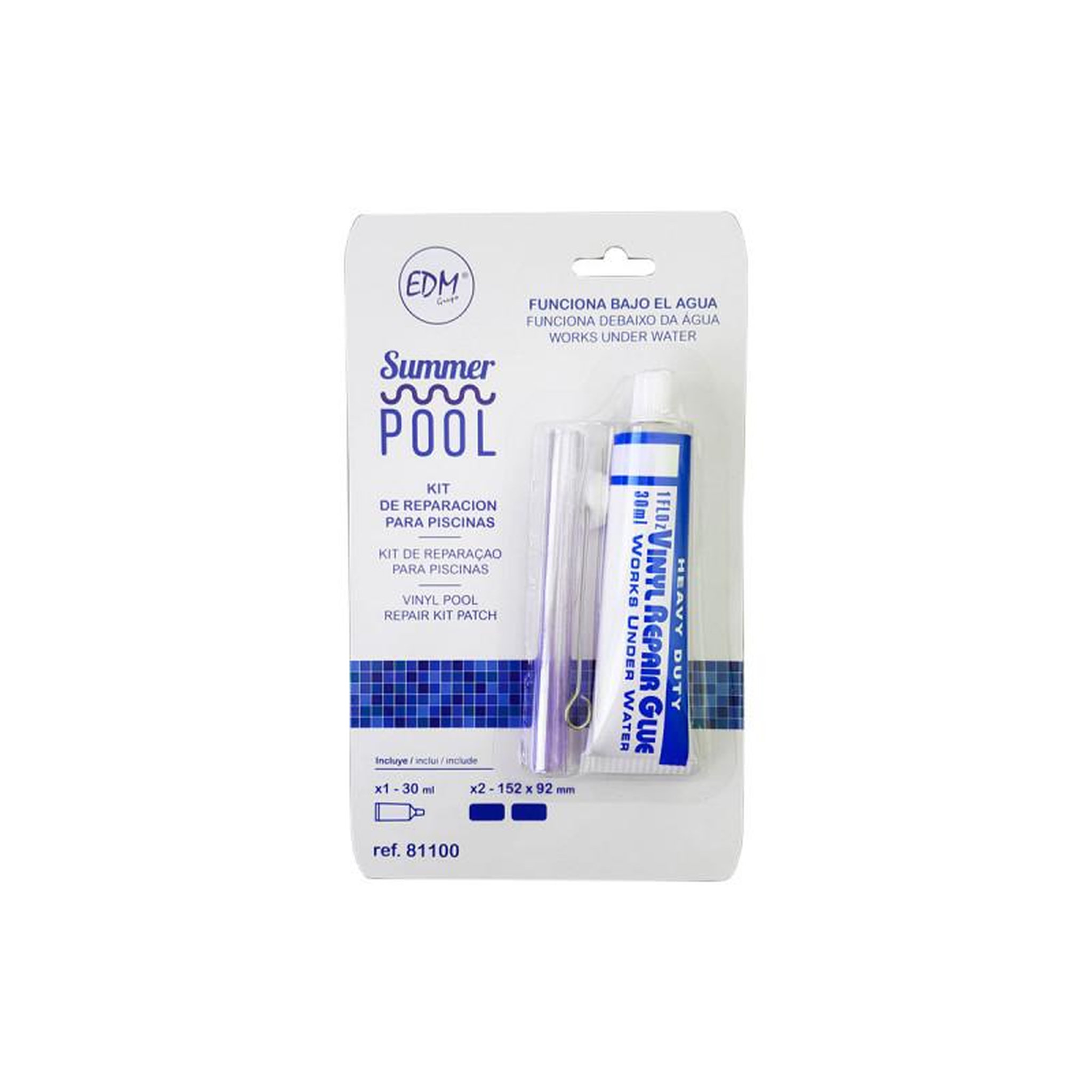 Voir la diapositive 2 : EDM Kit de réparation liner EDM pour piscine - 30 ml