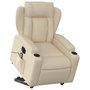 Voir la diapositive 3 : VIDAXL Fauteuil inclinable de massage electrique Creme Tissu