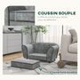 Voir la diapositive 5 : PAWHUT Canapé pour chien design - coussin déhoussable - dim. 74L x 41l x 32,5H cm - velours gris