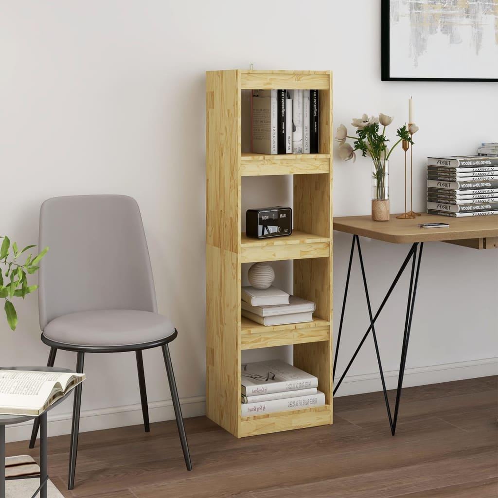VIDAXL Bibliotheque/Separateur de piece 40x30x135,5 cm pin massif