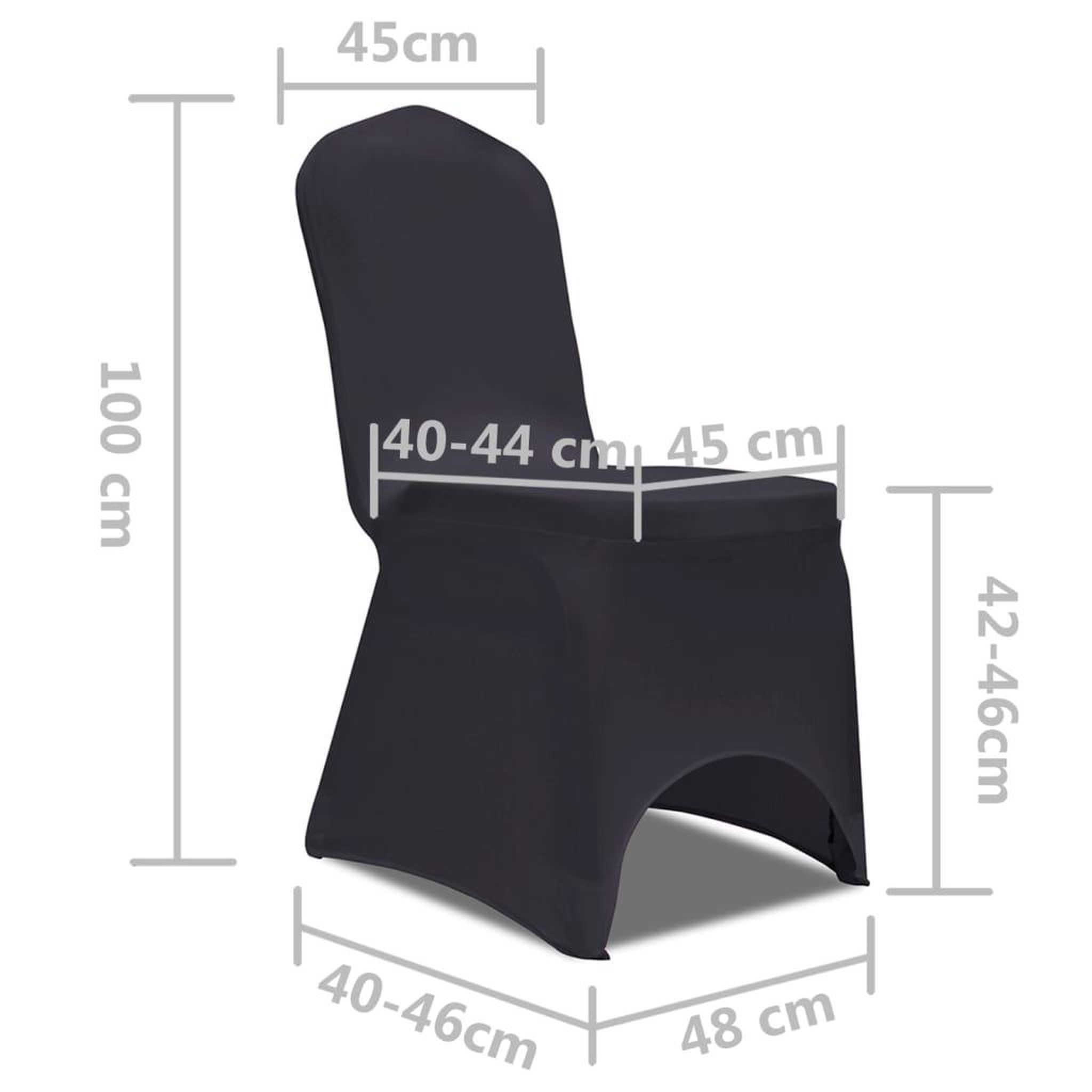 Voir la diapositive 6 : VIDAXL Housse de chaise extensible 4 pcs Anthracite