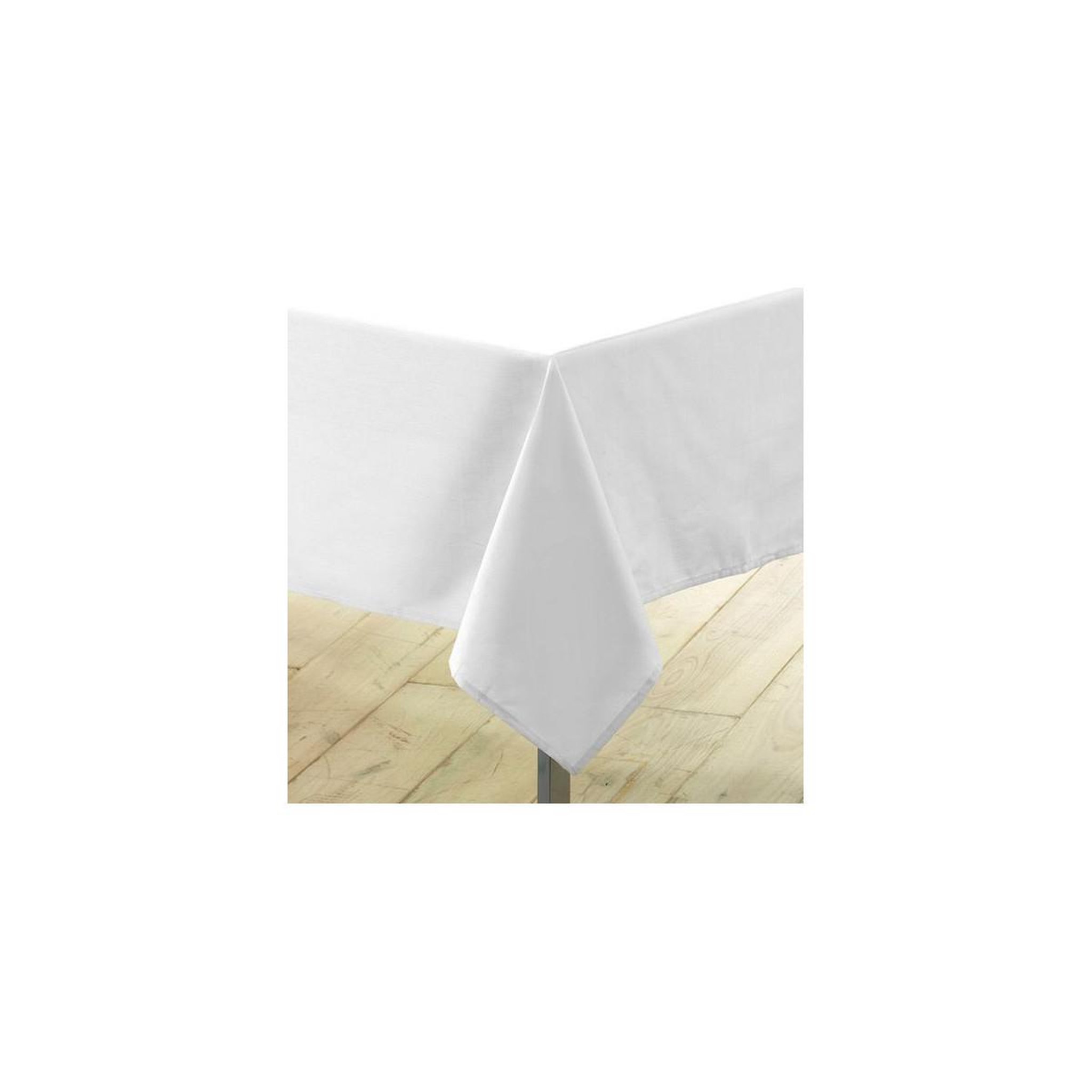 Voir la diapositive 2 : Douceur d'Intérieur Nappe Antitache  Essentiel  140x300cm Blanc