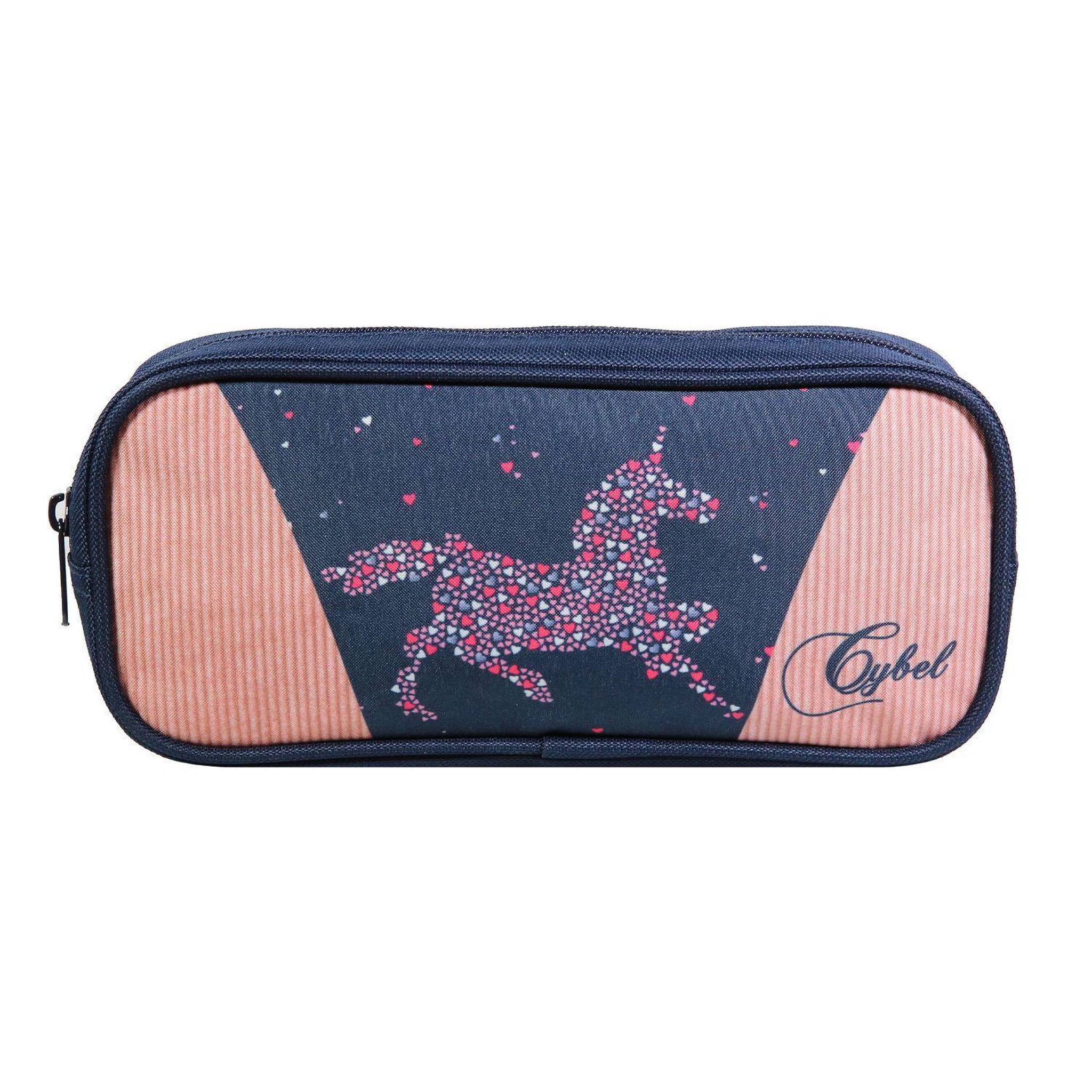 Bagtrotter BAGTROTTER Trousse scolaire rectangulaire Cybel Cheval Licorne Bleu