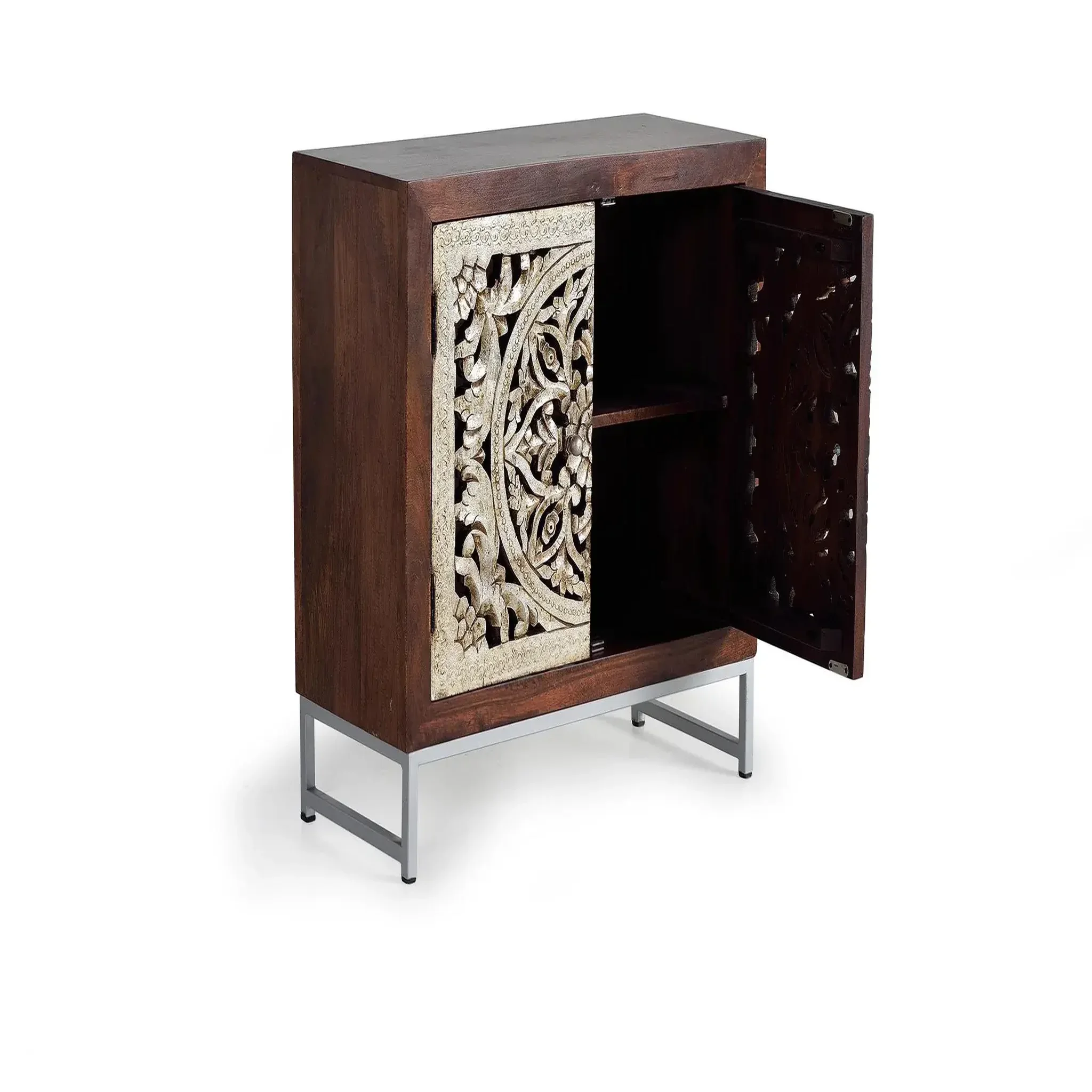 Voir la diapositive 2 : GINER Y COLOMER SL Commode en bois de manguier 80 cm style classique rustique