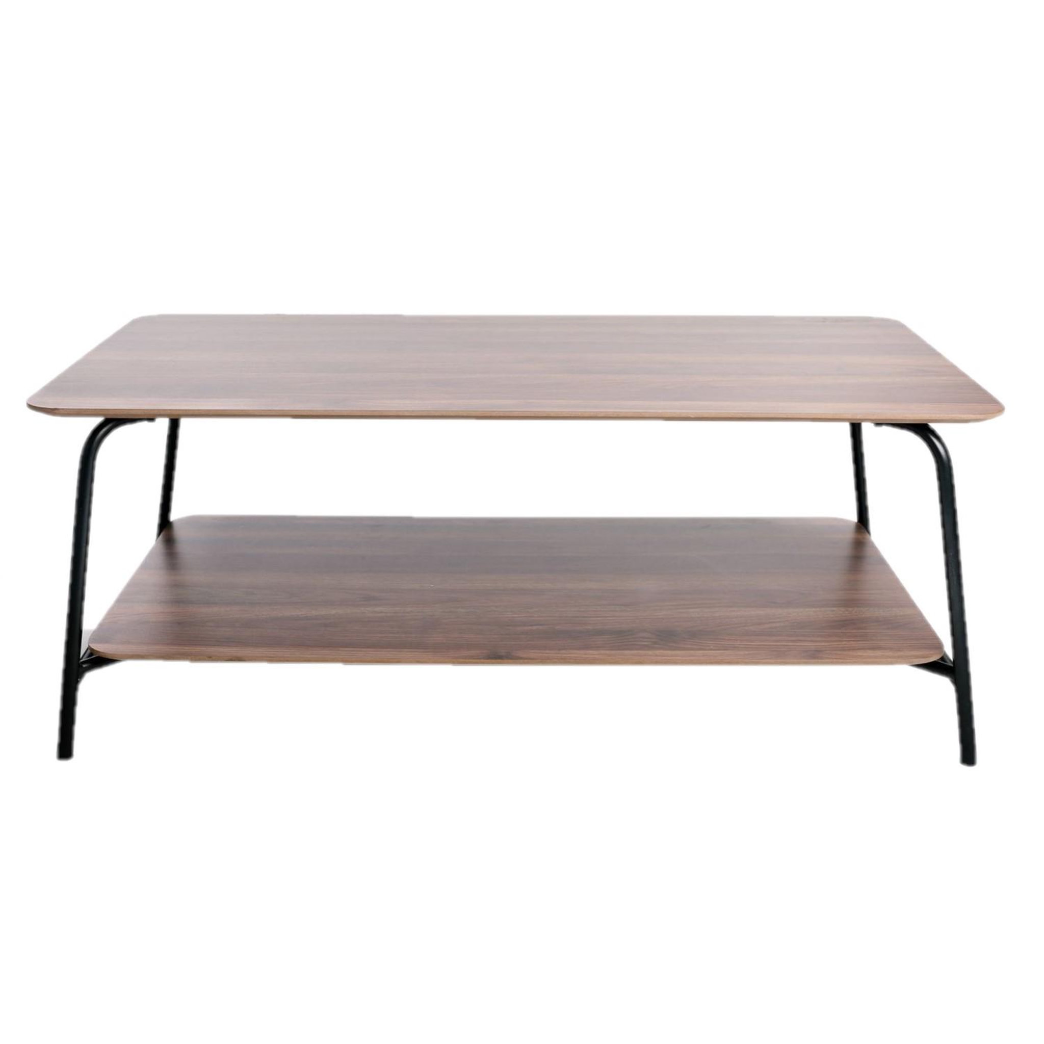 Voir la diapositive 1 : KB8 Table basse en Métal et MDF avec 1 étagère - Marron et Noir