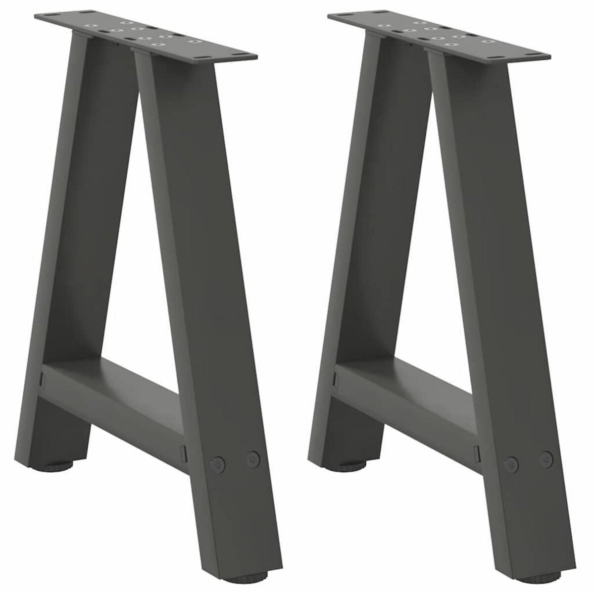 VIDAXL Pieds de table basse forme de A 2 pcs anthracite 38x(42-43) cm