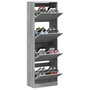 Voir la diapositive 4 : VIDAXL Armoire a chaussures 4 tiroirs rabattables sonoma gris