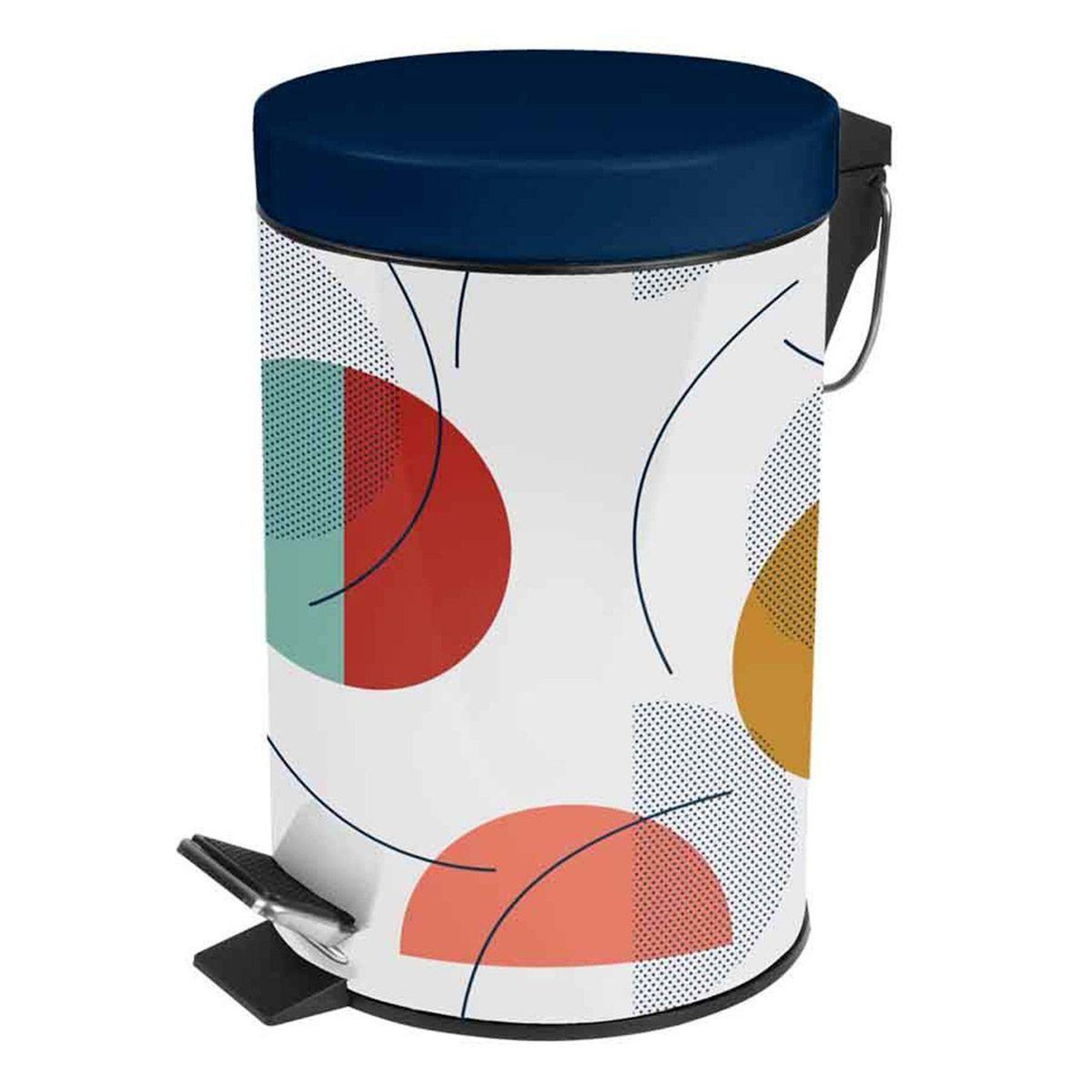 Douceur d'Intérieur Poubelle de salle de bain  color pop  3l bleu