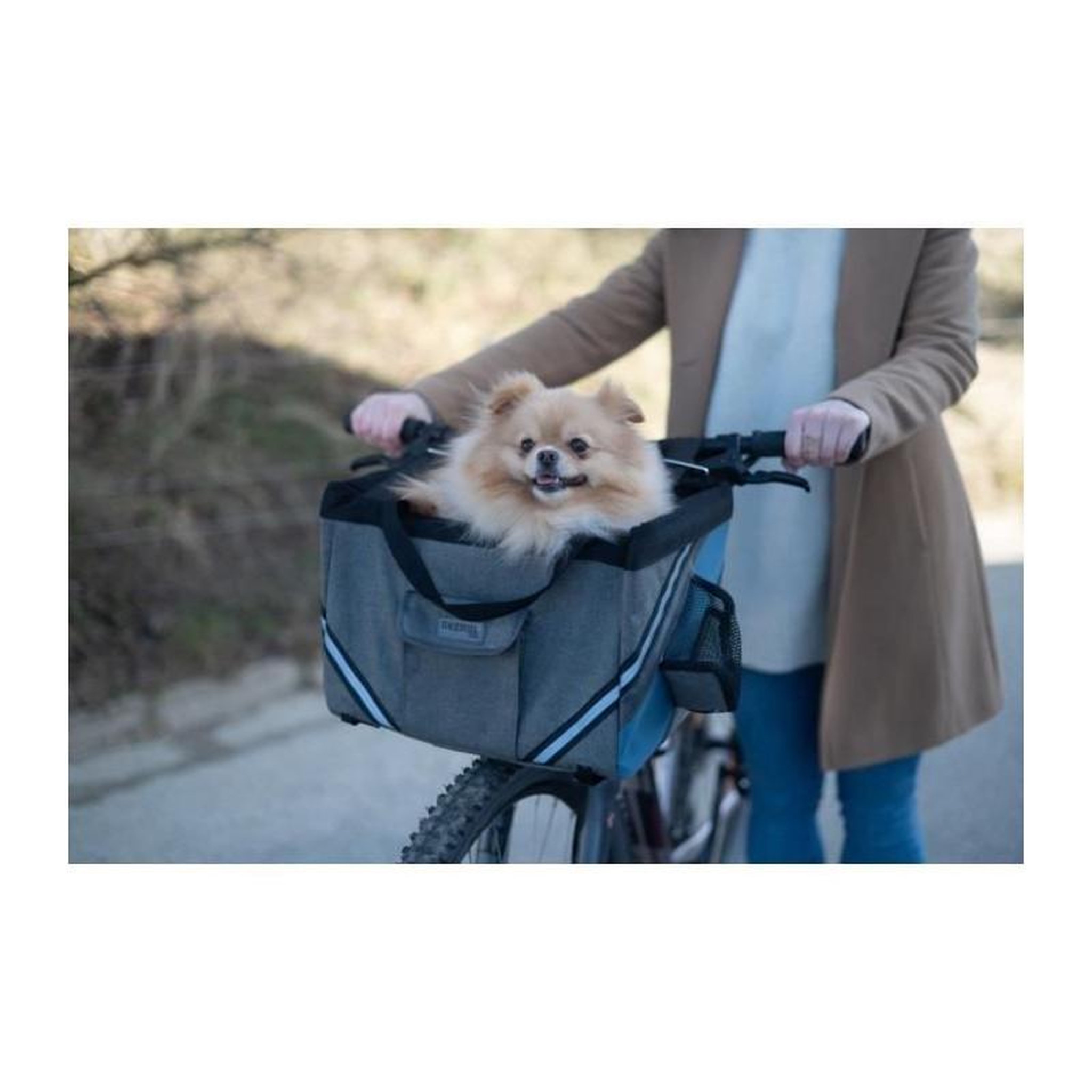 Voir la diapositive 5 : KERBL Sac a vélo - KERBL - Vacation - Gris/bleu - 38x29x25 cm