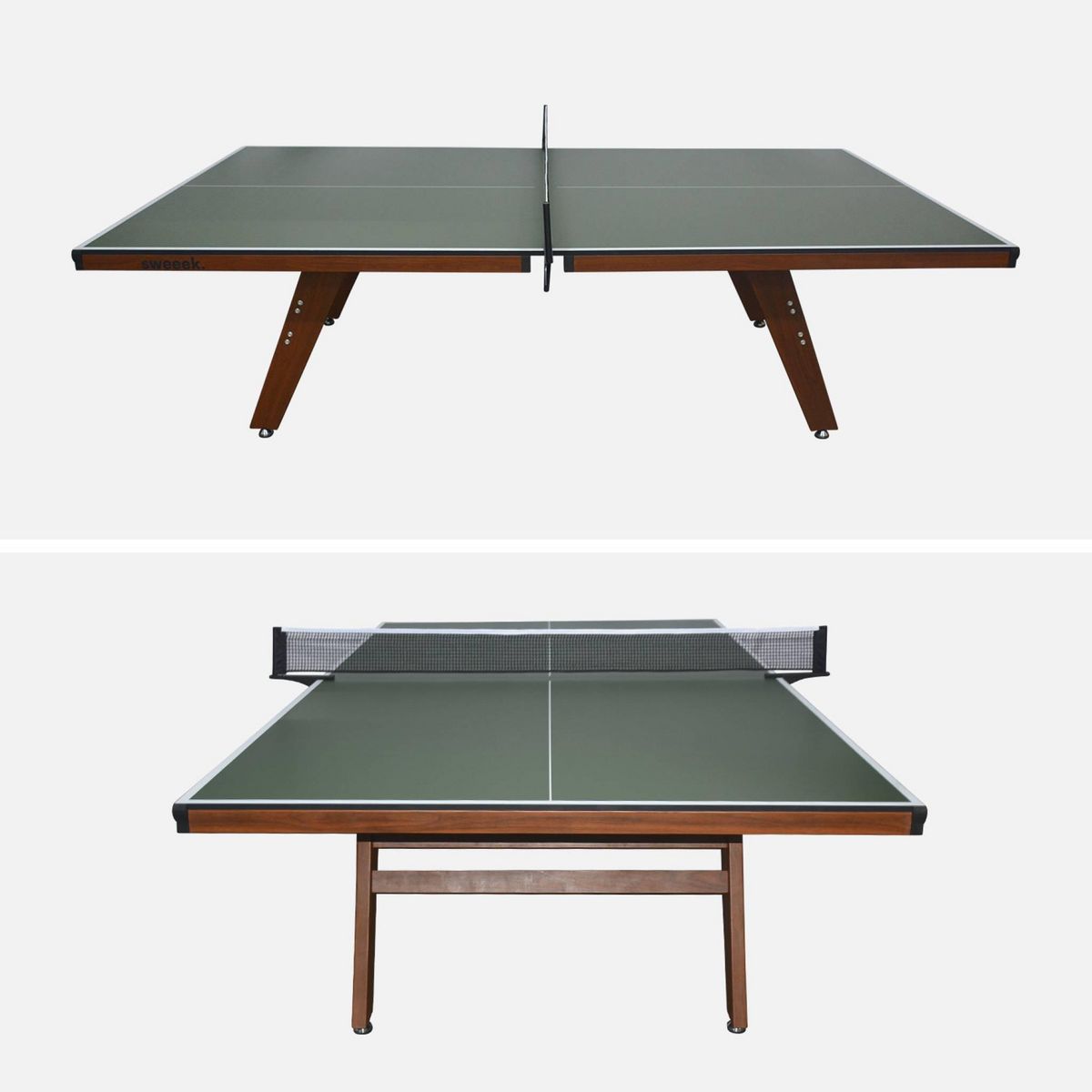 SWEEEK Table de ping pong intérieur deluxe avec 2 raquettes et 3 balles