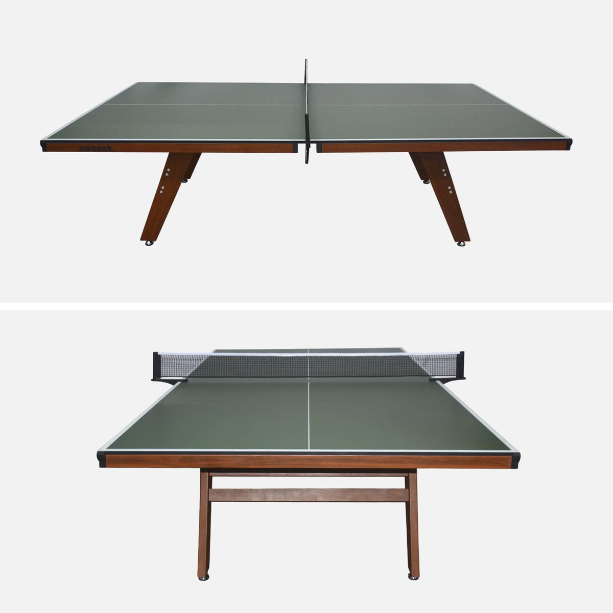 SWEEEK Table de ping pong intérieur deluxe avec 2 raquettes et 3 balles