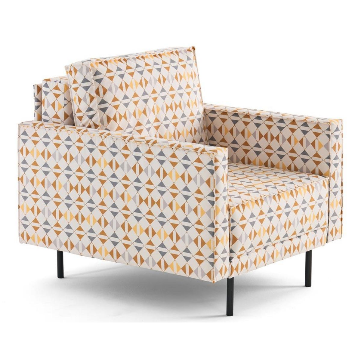 LISA DESIGN Charlie - fauteuil motif graphique en tissu