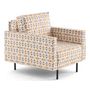 Voir la diapositive 6 : LISA DESIGN Charlie - fauteuil motif graphique en tissu